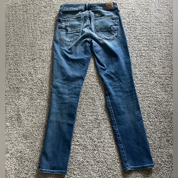 American Eagle Dark Blue Ripped Jeans - Picture 2 of 3